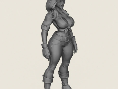 Young Beautiful Girl 3D Print Model