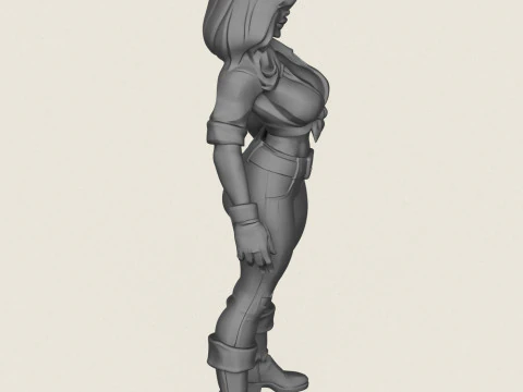 Young Beautiful Girl 3D Print Model