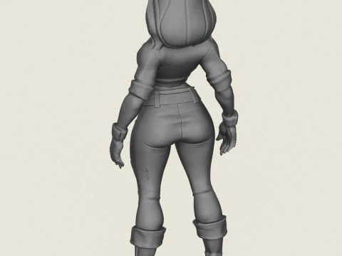 Young Beautiful Girl 3D Print Model