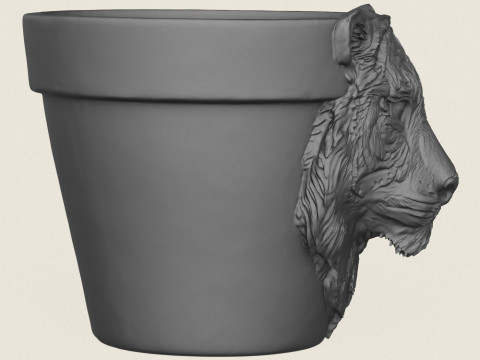 Tigerkopf-Pflanzer 3D Druckmodell