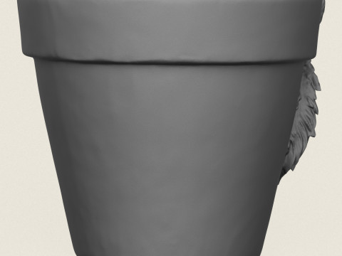 Tigerkopf-Pflanzer 3D Druckmodell