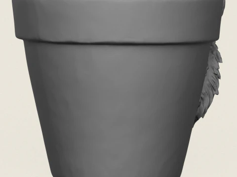 Tiger Head Planter 3D Print Model