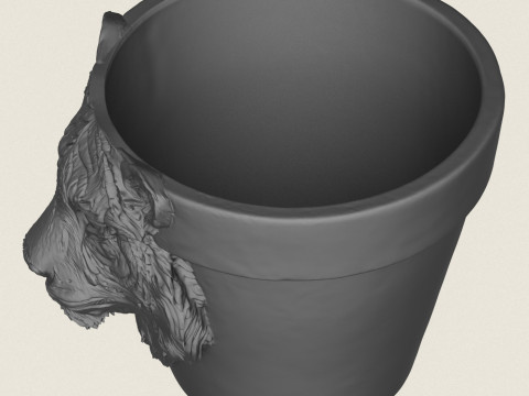 Tigerkopf-Pflanzer 3D Druckmodell