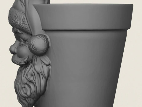 Santa Claus Face Planter 3D Print Model