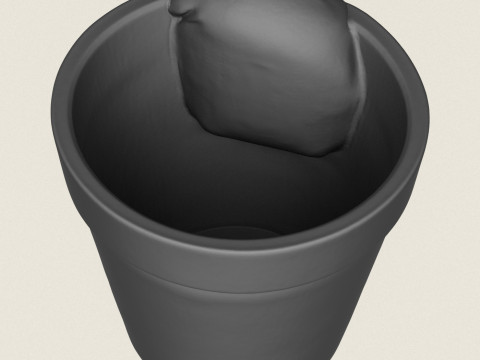 サンタクロースの顔プランター 3Dプリントモデル