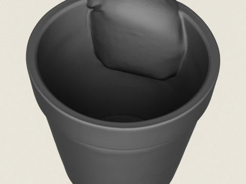 Santa Claus Face Planter 3D Print Model