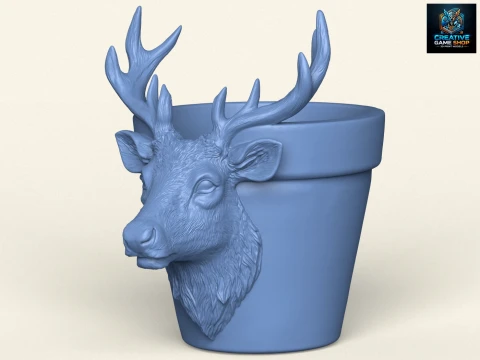 Ren Geyiği Kafası Ekici 3D Baskı Modeli