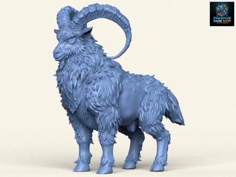 Ariete di pecora di fantasia Modello di stampa 3D