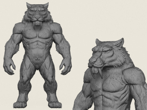 Aslan Adam Karakteri 3D Baskı Modeli
