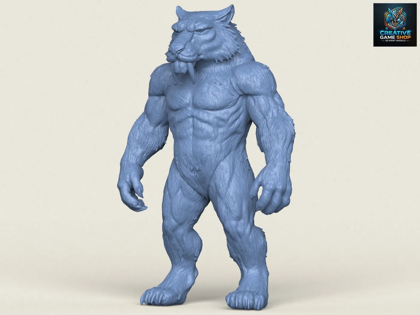 Lion Man Character 3D Print Model .c4d .max .obj .3ds .fbx .stl .blend 