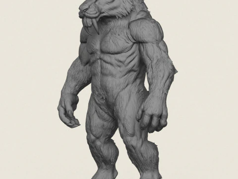 Personaggio dell'uomo leone Modello di stampa 3D