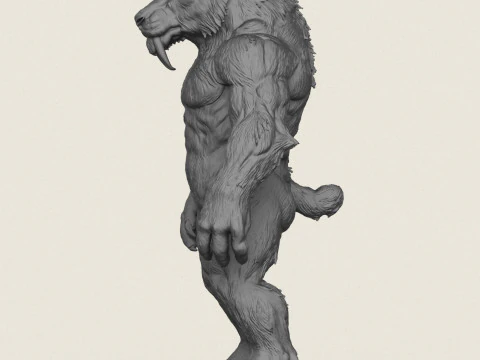 Personaggio dell'uomo leone Modello di stampa 3D