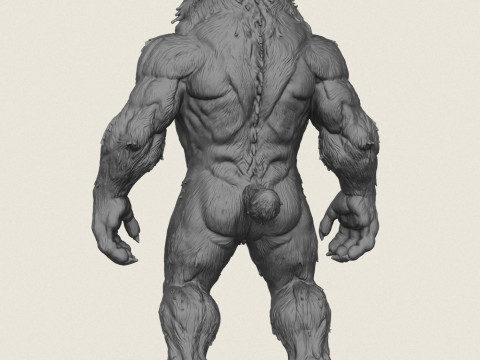 Impressão de personagem do Homem Leão pronta Modelo de Impressão 3D