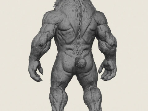 Personaggio dell'uomo leone Modello di stampa 3D