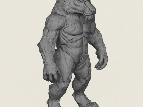 Personaggio dell'uomo leone Modello di stampa 3D