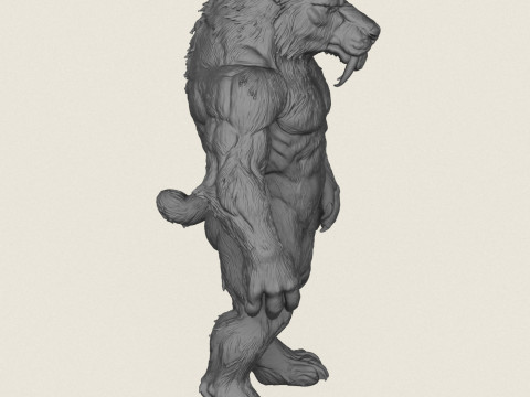 Impressão de personagem do Homem Leão pronta Modelo de Impressão 3D