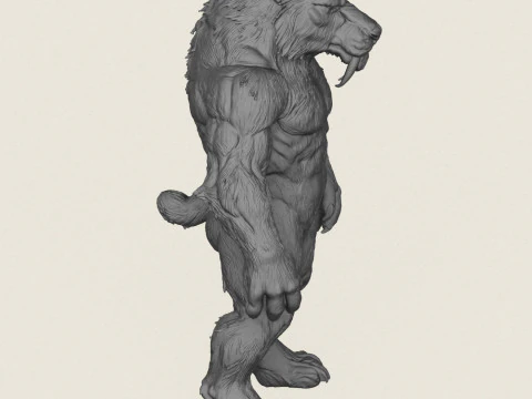 Personaggio dell'uomo leone Modello di stampa 3D