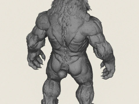 Personaggio dell'uomo leone Modello di stampa 3D