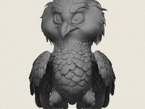 Fantasy Beak Bird 3D Print Model
