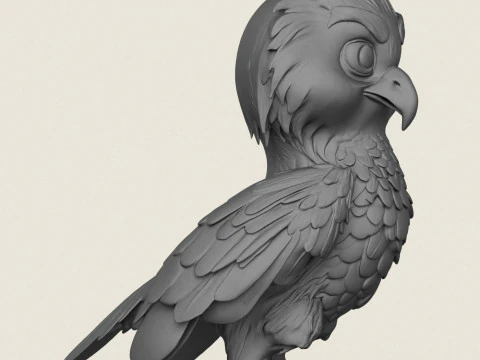 Fantasy Beak Bird 3D Print Model