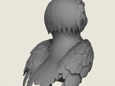 Fantasy Beak Bird 3D Print Model