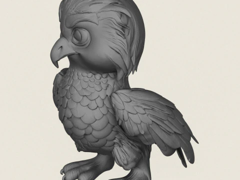 Fantasy Beak Bird 3D Print Model