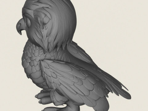 Fantasy Beak Bird 3D Print Model