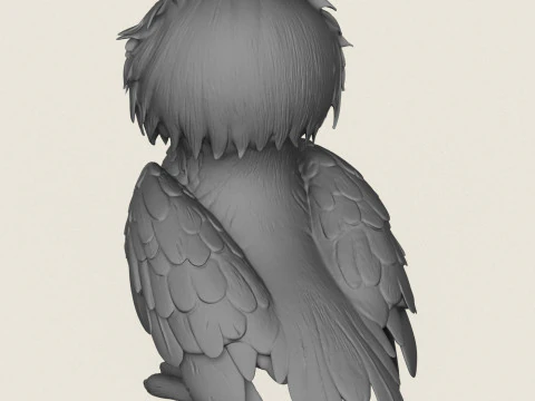 Fantasy Beak Bird 3D Print Model