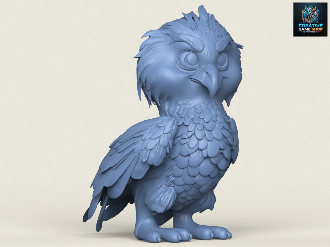 Fantasy Beak Bird 3D Print Model .c4d .max .obj .3ds .fbx .stl .blend