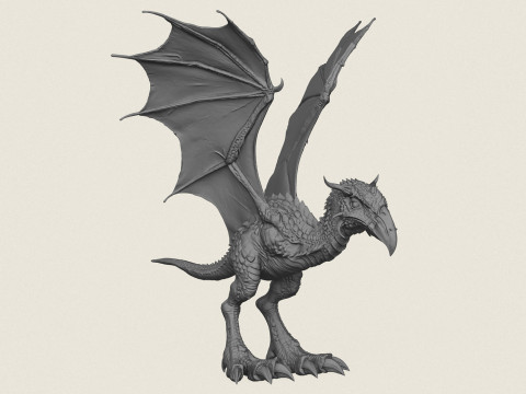 ジュラシック フライング モンスター 3Dプリントモデル