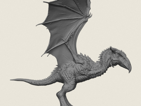 Jurassic Flying Monster 3D Print Model