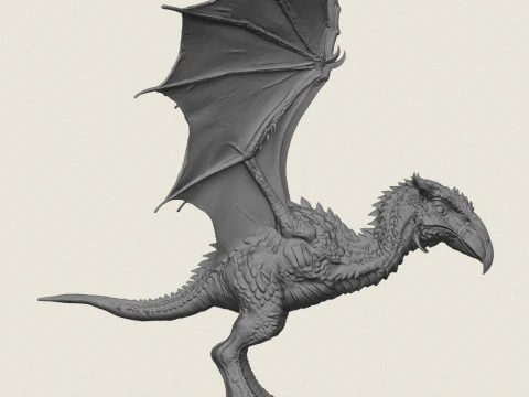 Jurassic Flying Monster 3D Print Model