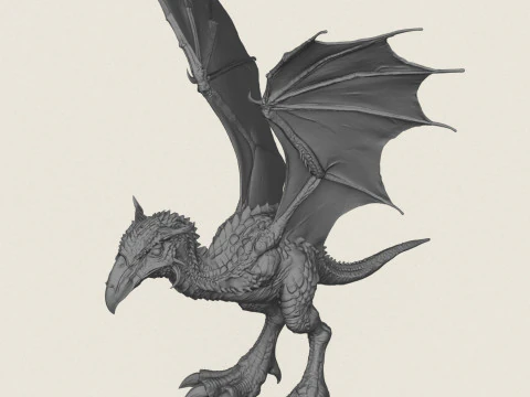Jurassic Flying Monster 3D Print Model