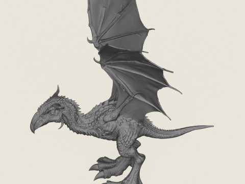 Jurassic Flying Monster 3D Print Model