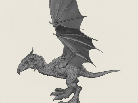 Jurassic Flying Monster 3D Print Model