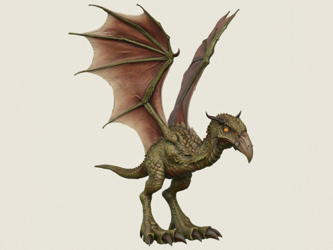 Monstre volant jurassique Modèles 3D en vedette