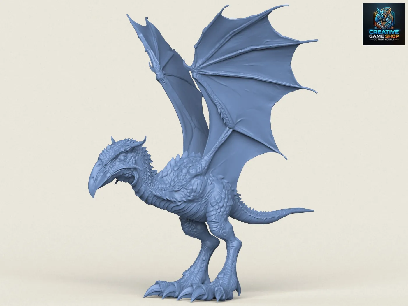 Jurassic Flying Monster 3D Print Model .c4d .max .obj .3ds .fbx .stl .blend 