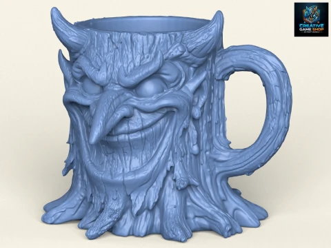 Ahşap K&uuml;t&uuml;k Karakter Kupa 3D Baskı Modeli