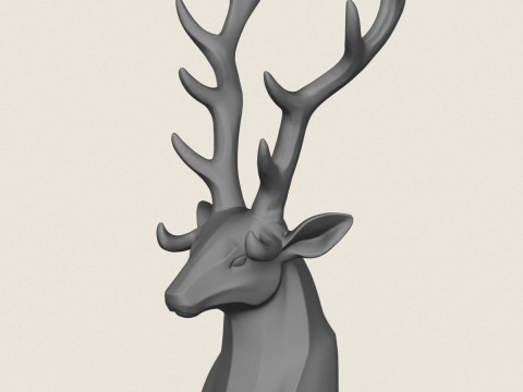 Portaoggetti con testa di cervo Modello di stampa 3D