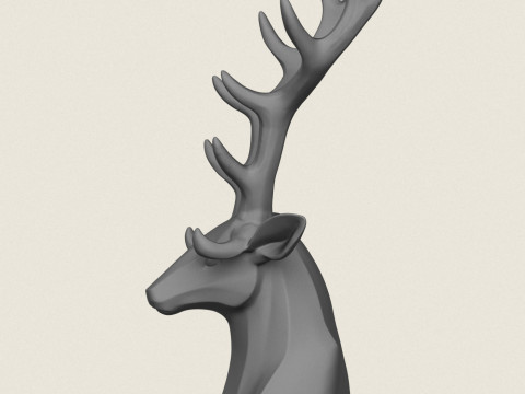 Portaoggetti con testa di cervo Modello di stampa 3D