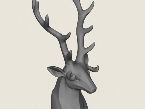 Portaoggetti con testa di cervo Modello di stampa 3D