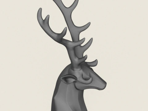 Portaoggetti con testa di cervo Modello di stampa 3D