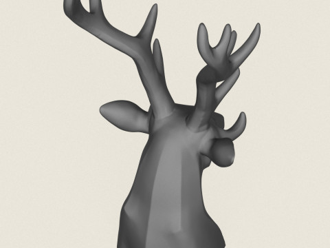 Portaoggetti con testa di cervo Modello di stampa 3D