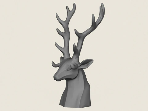 鹿头物体支架 3D 打印模型