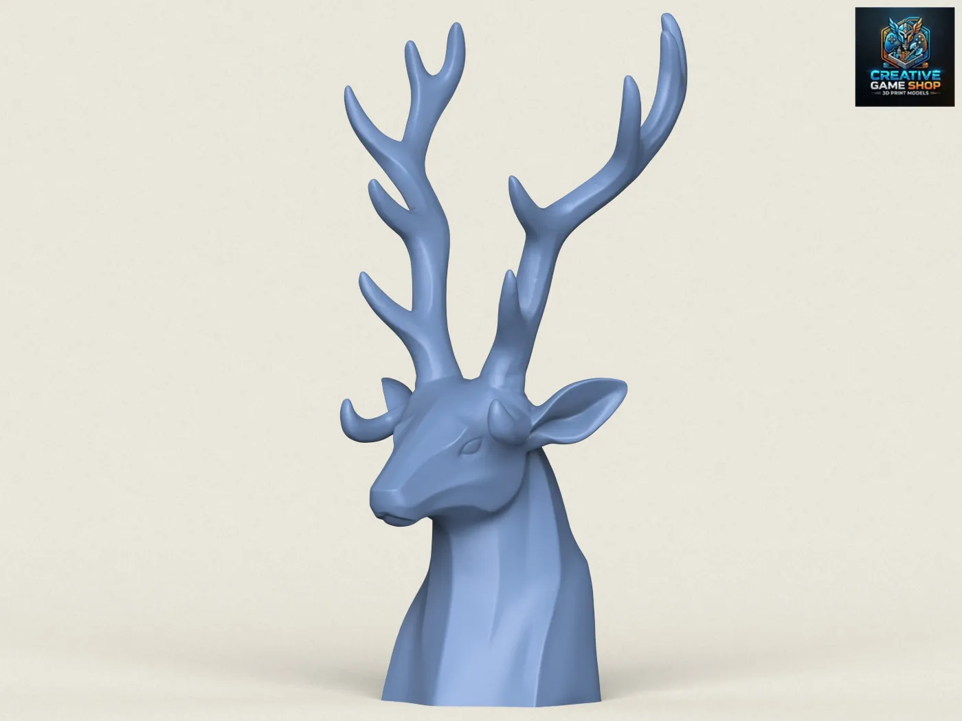 Deer Head Object Holder 3D Print Model .c4d .max .obj .3ds .fbx .stl .blend 