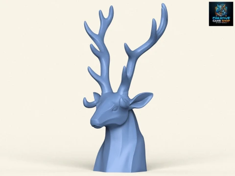 Geyik Kafası Nesne Tutucu 3D Baskı Modeli