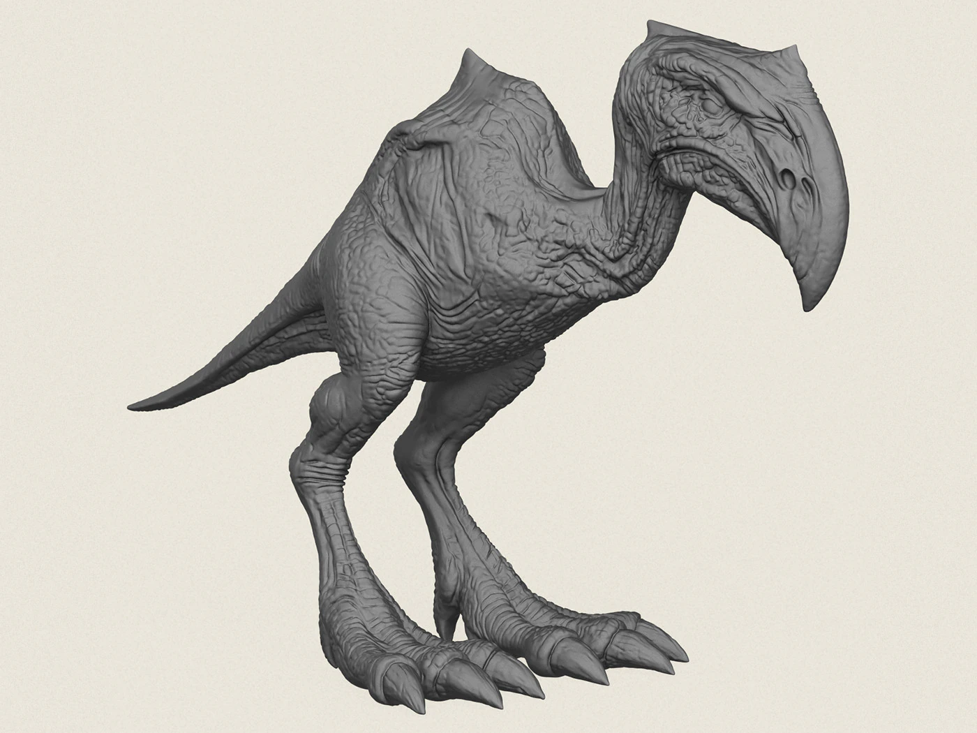Monster Dinosaur Animal 3D Print Model .c4d .max .obj .3ds .fbx .stl .blend 