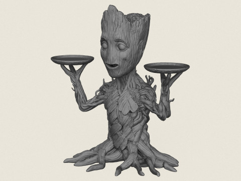 Stojak na świeczkę Groot Model do druku 3D