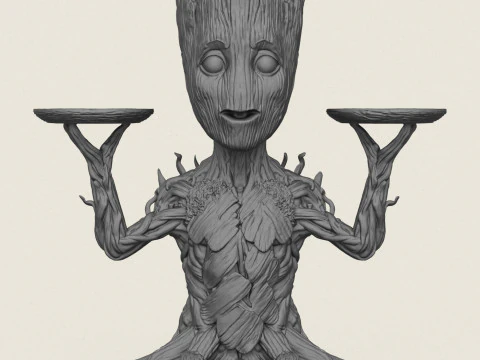 Portacandele con personaggio Groot Modello di stampa 3D