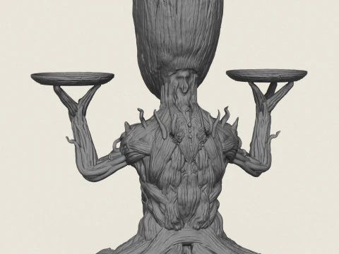 Portacandele con personaggio Groot Modello di stampa 3D